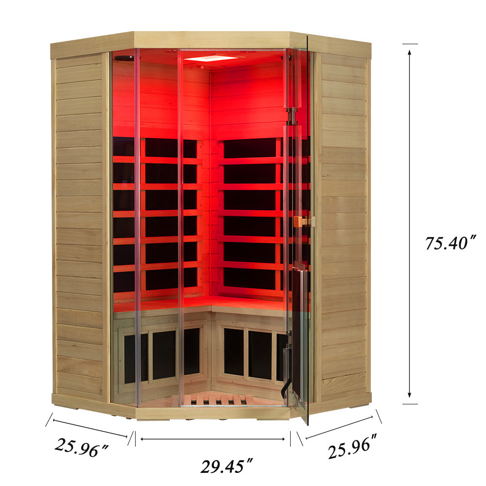 Wizzisaunas SH07 2 Person Hemlock Far Infrared Sauna