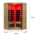 Wizzisaunas SH07 2 Person Hemlock Far Infrared Sauna
