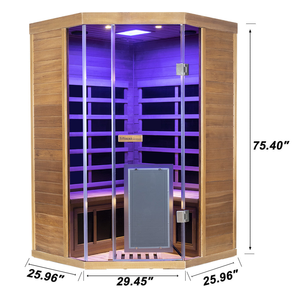 Wizzisaunas SR07 2 Person Red Cedar Far Infrared Sauna