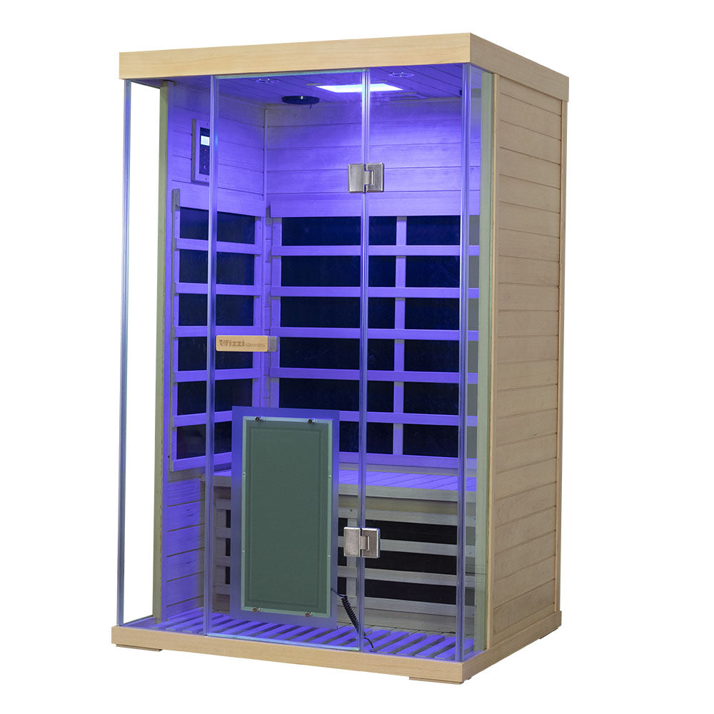 Wizzisaunas SH02 2 Person Hemlock Far Infrared Sauna