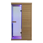 Wizzisaunas 909MHX Mini 1 Person Hemlock Infrared Sauna