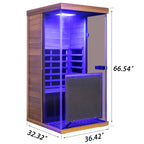 Wizzisaunas 909MX Mini 1 Person Red Cedar Infrared Sauna