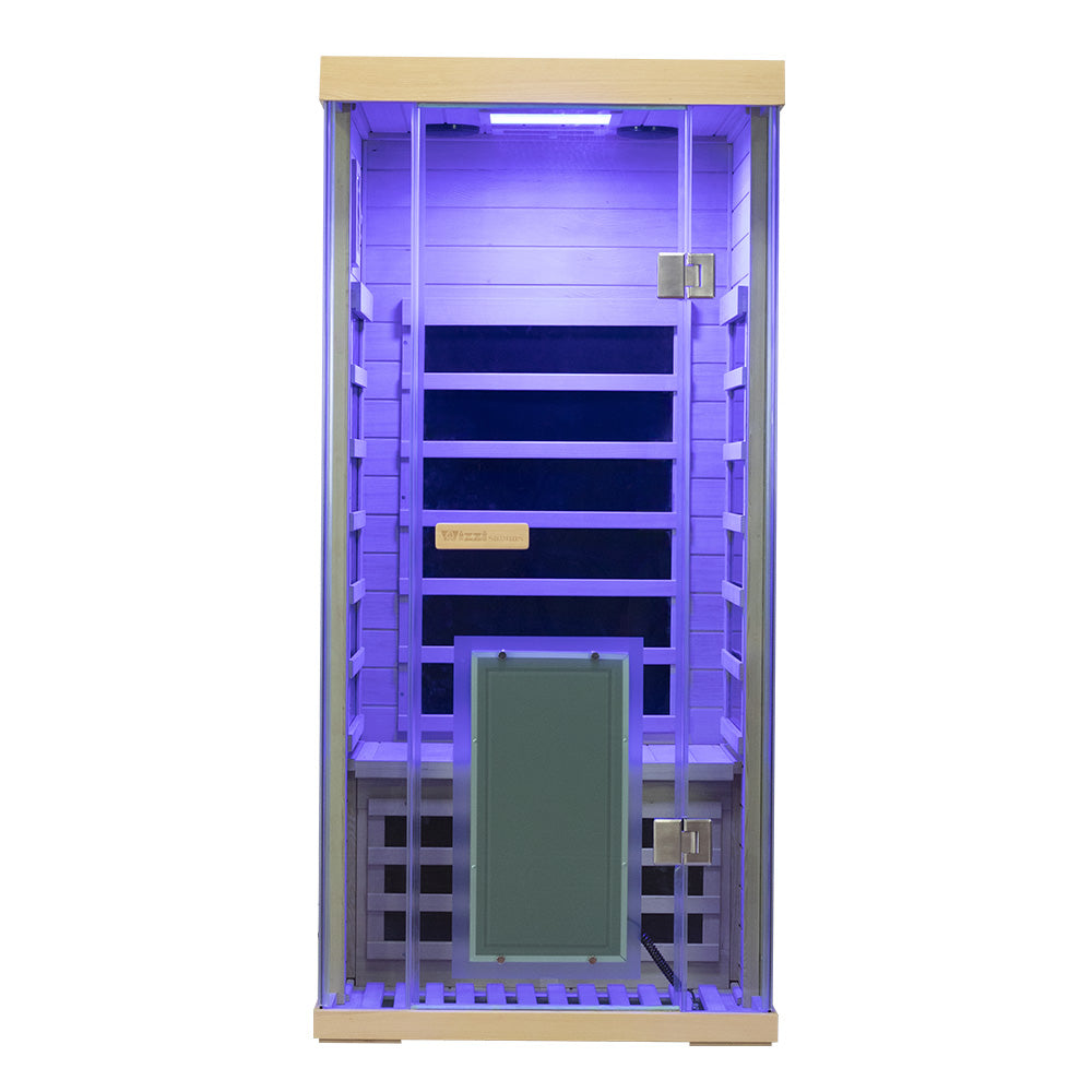 Wizzisaunas SH01 1 Person Hemlock Far Infrared Sauna