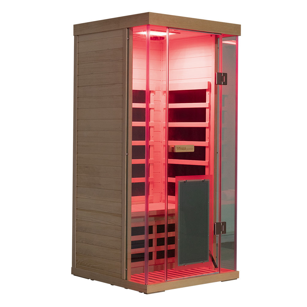 Wizzisaunas SH01 1 Person Hemlock Far Infrared Sauna