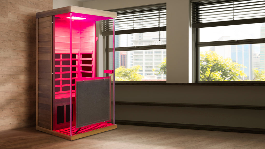 Wizzisaunas 909MX Mini 1 Person Red Cedar Infrared Sauna