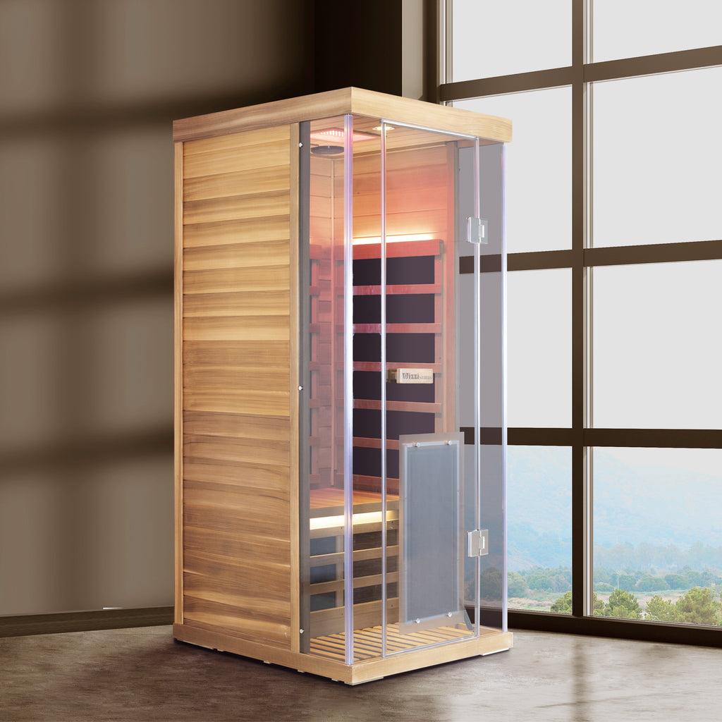 Wizzisaunas SR01 1 Person Red Cedar Far Infrared Sauna