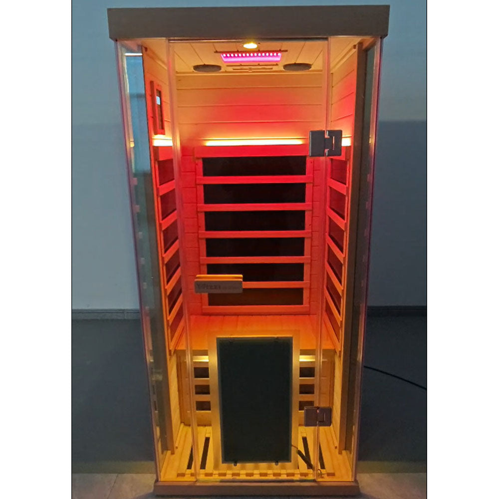 Wizzisaunas SH01 1 Person Hemlock Far Infrared Sauna